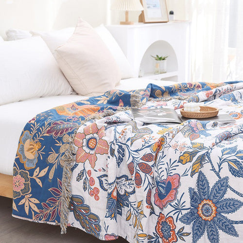 Eden Floral Reversible Throw Blanket